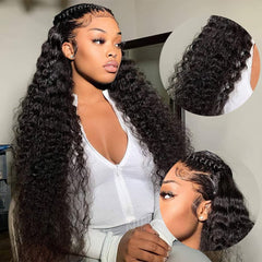 13x6 Natural Color Water Wave HD Frontal Wig