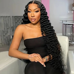 13x6 Natural Color Deep Wave HD Frontal Wig