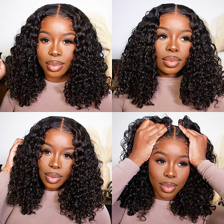 13x6 Natural Color Deep Curly Lace Front Wig